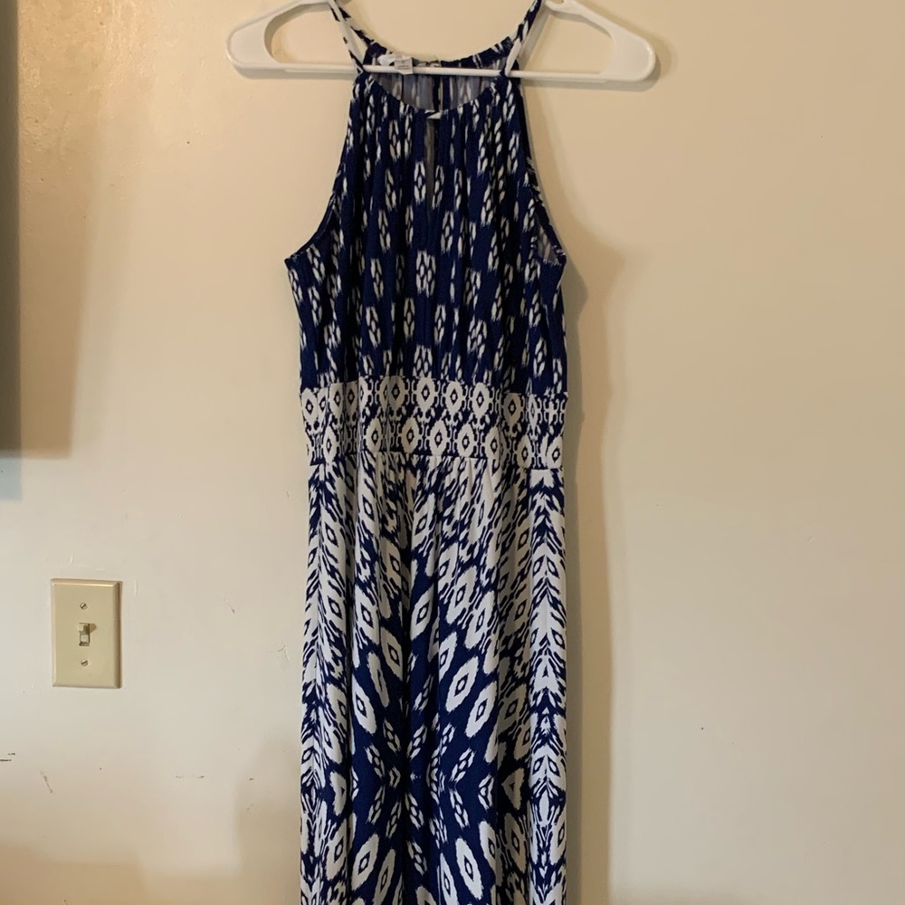 Long blue dress
